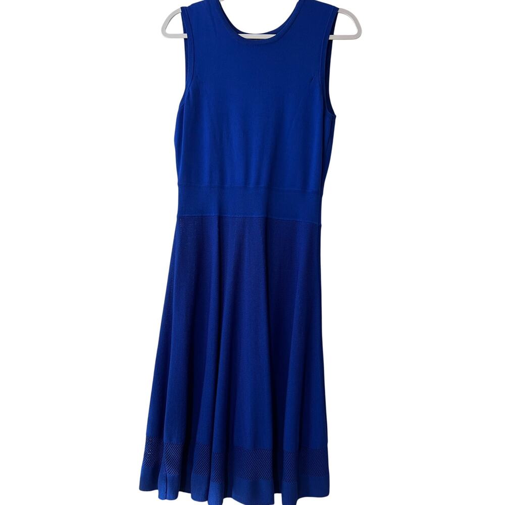 Nick Navarra Private Collection Blue Sleeveless Dress Size Small Knee Length